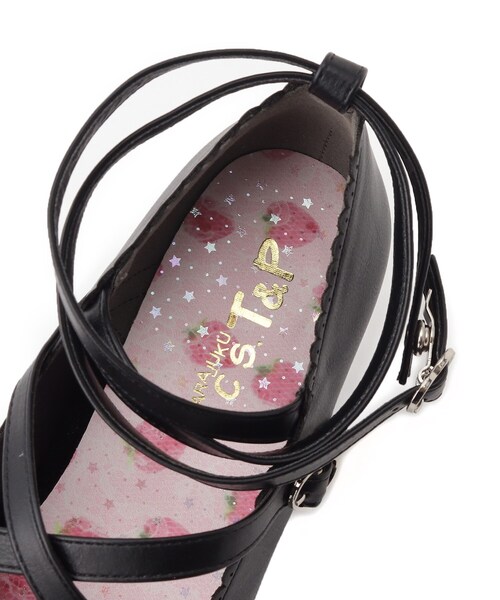 cs T&P(シーエスティーアンドピー)の「厚底クロスストラップウエッジパンプス 24SS(パンプス・レディース・ホワイト/ブラック系1/ブラック/レッド系1・S/M/L/LL)」の17枚目の写真