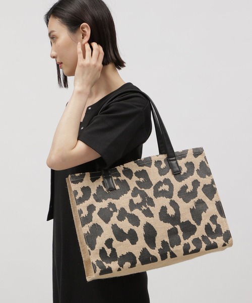 LAKOLE(ラコレ)の「横型ジュートトート / 996448(トートバッグ・レディース・レオパード/ゼブラ・FREE)」の2枚目の写真