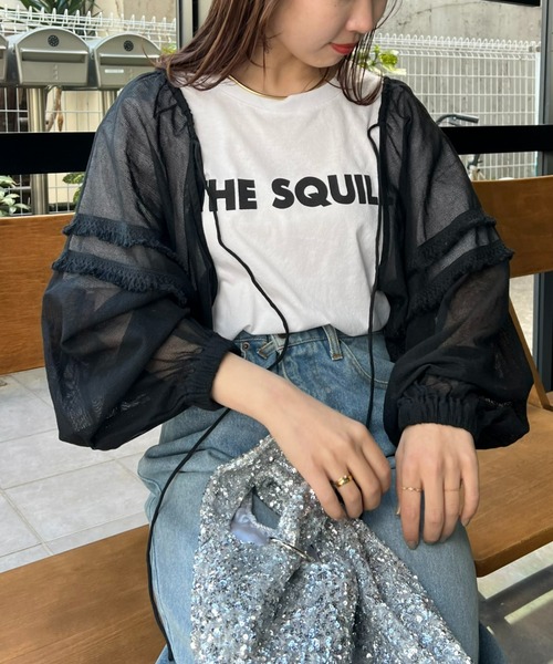 CIAOPANIC TYPY（チャオパニックティピー）の「【india】ネットレースシャーリング袖ボリュームボレロ（シャツ/ブラウス・レディース・ホワイト/ブラック・ONE SIZE）」の14枚目の写真