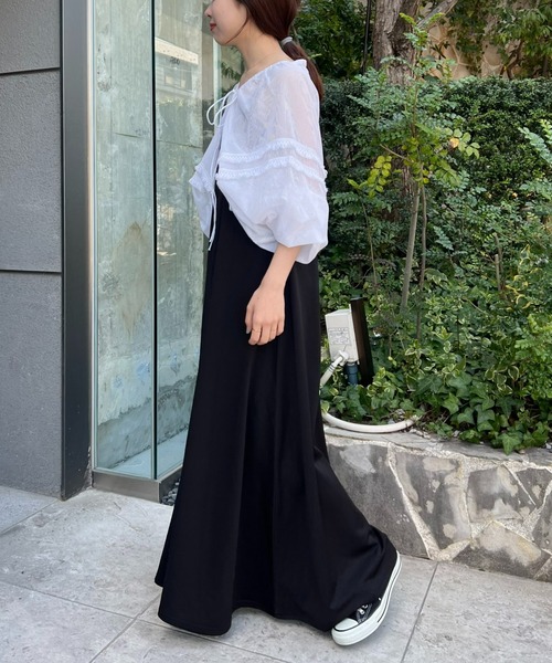 CIAOPANIC TYPY（チャオパニックティピー）の「【india】ネットレースシャーリング袖ボリュームボレロ（シャツ/ブラウス・レディース・ホワイト/ブラック・ONE SIZE）」の10枚目の写真