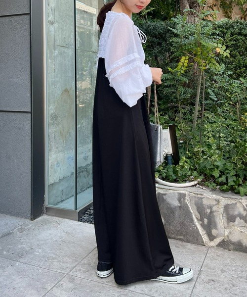 CIAOPANIC TYPY（チャオパニックティピー）の「【india】ネットレースシャーリング袖ボリュームボレロ（シャツ/ブラウス・レディース・ホワイト/ブラック・ONE SIZE）」の12枚目の写真