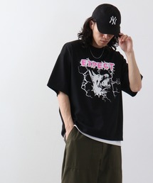 ワイド 半袖 アニマル Tシャツ