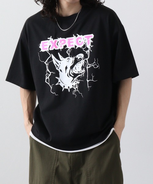 FUNALIVE（ファンアライブ）の「ワイド 半袖 アニマル Tシャツ（Tシャツ/カットソー・メンズ・オフホワイト/ブラック/ベージュ/ホワイト系/ブラック系/ベージュ系・M/L/LL）」の21枚目の写真