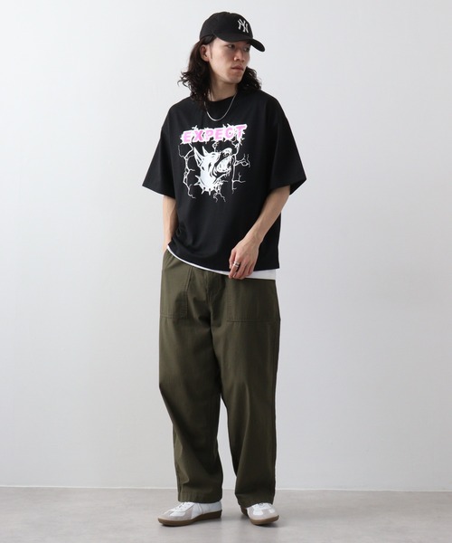 FUNALIVE（ファンアライブ）の「ワイド 半袖 アニマル Tシャツ（Tシャツ/カットソー・メンズ・オフホワイト/ブラック/ベージュ/ホワイト系/ブラック系/ベージュ系・M/L/LL）」の17枚目の写真