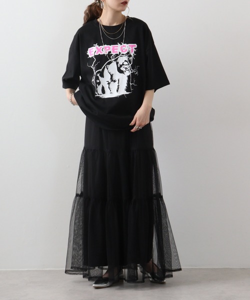 FUNALIVE（ファンアライブ）の「ワイド 半袖 アニマル Tシャツ（Tシャツ/カットソー・メンズ・オフホワイト/ブラック/ベージュ/ホワイト系/ブラック系/ベージュ系・M/L/LL）」の12枚目の写真