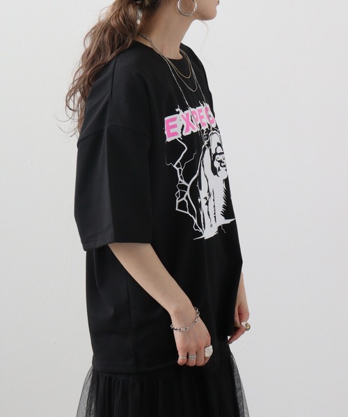 FUNALIVE（ファンアライブ）の「ワイド 半袖 アニマル Tシャツ（Tシャツ/カットソー・メンズ・オフホワイト/ブラック/ベージュ/ホワイト系/ブラック系/ベージュ系・M/L/LL）」の15枚目の写真