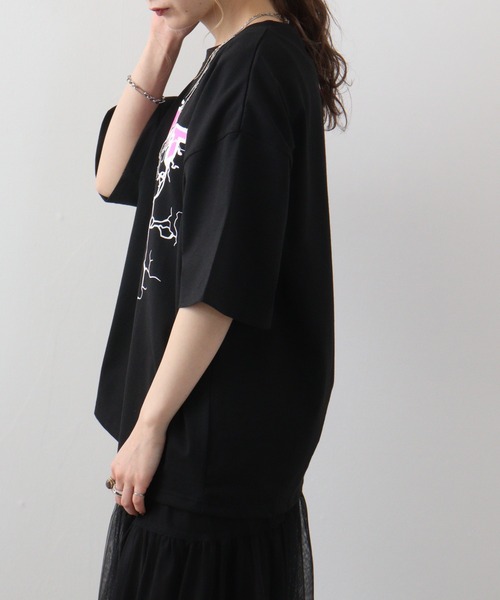 FUNALIVE（ファンアライブ）の「ワイド 半袖 アニマル Tシャツ（Tシャツ/カットソー・メンズ・オフホワイト/ブラック/ベージュ/ホワイト系/ブラック系/ベージュ系・M/L/LL）」の13枚目の写真