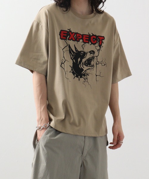 FUNALIVE（ファンアライブ）の「ワイド 半袖 アニマル Tシャツ（Tシャツ/カットソー・メンズ・オフホワイト/ブラック/ベージュ/ホワイト系/ブラック系/ベージュ系・M/L/LL）」の11枚目の写真