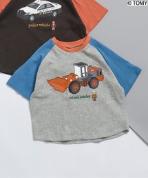 apres les cours（アプレレクール）の「TOMICA ラグランモチーフTシャツ（Tシャツ/カットソー・キッズ）」