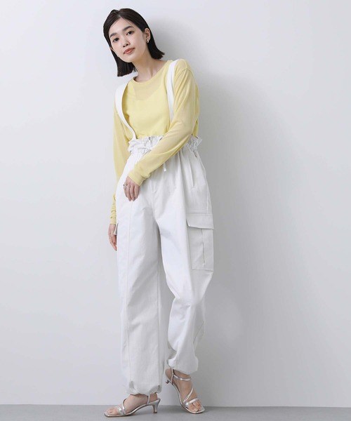 Gready Brilliant（グレディブリリアン）の「綿タッチサス付カーゴパンツ（カーゴパンツ・レディース・アイボリー/カーキ・38）」の12枚目の写真