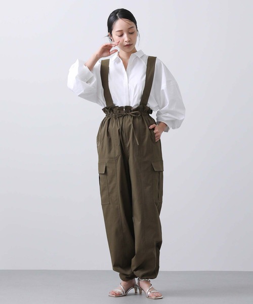 Gready Brilliant（グレディブリリアン）の「綿タッチサス付カーゴパンツ（カーゴパンツ・レディース・アイボリー/カーキ・38）」の19枚目の写真