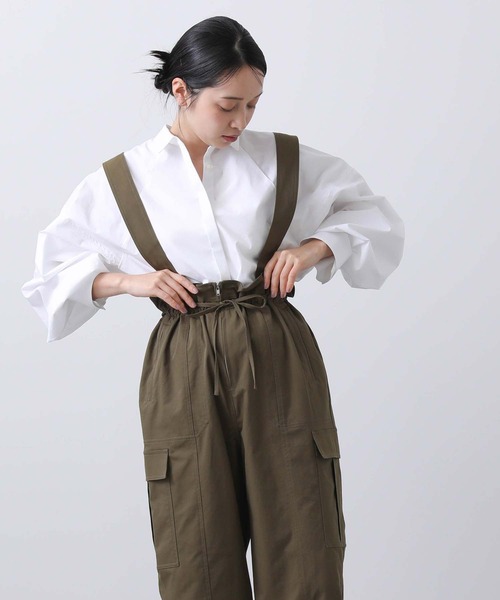 Gready Brilliant（グレディブリリアン）の「綿タッチサス付カーゴパンツ（カーゴパンツ・レディース・アイボリー/カーキ・38）」の22枚目の写真