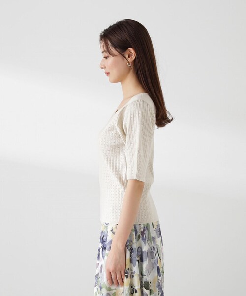 PROPORTION BODY DRESSING(プロポーションボディドレッシング)の「ハートカットランダムリブニット / 1214170408(ニット/セーター・レディース・アイボリー/ブルー/ピンク・SMALL/MEDIUM)」の9枚目の写真