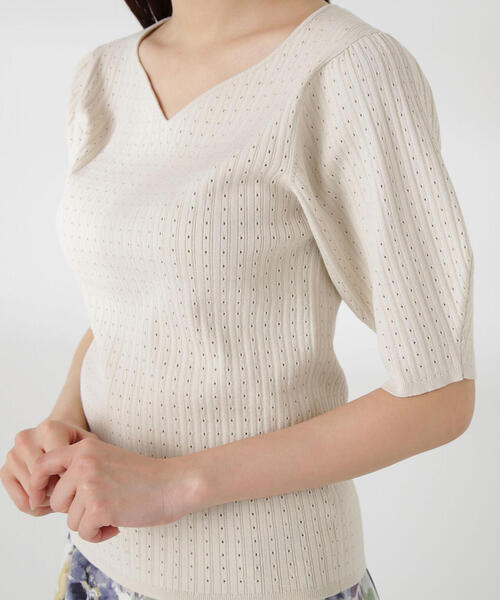 PROPORTION BODY DRESSING(プロポーションボディドレッシング)の「ハートカットランダムリブニット / 1214170408(ニット/セーター・レディース・アイボリー/ブルー/ピンク・SMALL/MEDIUM)」の11枚目の写真