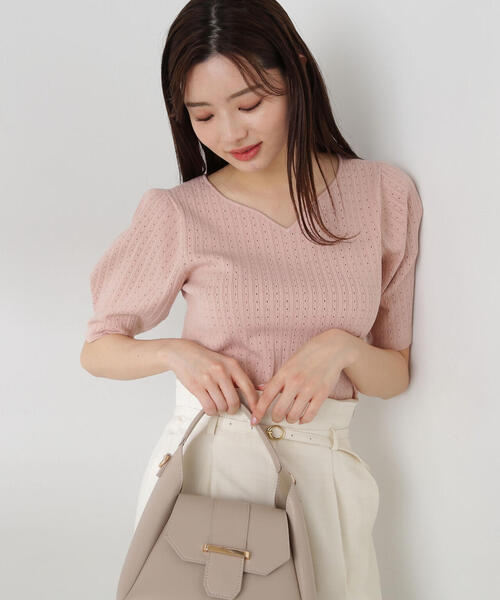 PROPORTION BODY DRESSING(プロポーションボディドレッシング)の「ハートカットランダムリブニット / 1214170408(ニット/セーター・レディース・アイボリー/ブルー/ピンク・SMALL/MEDIUM)」の14枚目の写真