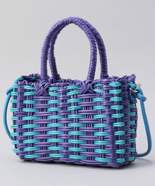 FREAK'S STORE（フリークスストア）の「Casselini/キャセリーニ パターンマルシェショルダーバッグ/かごバッグ/編みバッグ（かごバッグ・レディース・レッド/ベージュ/ブラック/ブルー・ONE SIZE）」の3枚目の写真