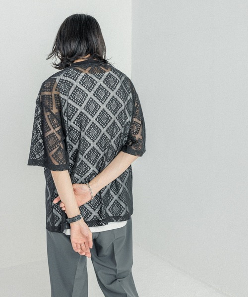 RAGEBLUE(レイジブルー)の「メッシュジャガード/プルオーバークルーネックTシャツ(Tシャツ/カットソー・メンズ・ブラック/ホワイト/ブラウン・MEDIUM/LARGE)」の21枚目の写真