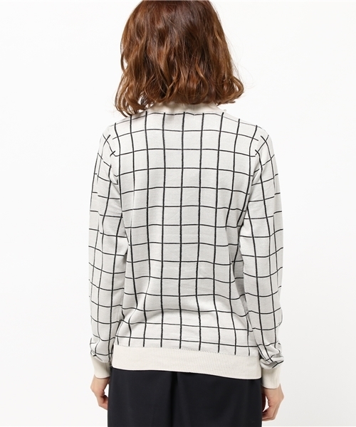 earth music&ecology（アースミュージックアンドエコロジー）の「【ハイハイハイネック】ビジューウィンドペンハイネックニット（ニット/セーター・レディース・アイボリー/ブラック・SMALL/LARGE/MEDIUM）」の5枚目の写真