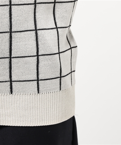 earth music&ecology（アースミュージックアンドエコロジー）の「【ハイハイハイネック】ビジューウィンドペンハイネックニット（ニット/セーター・レディース・アイボリー/ブラック・SMALL/LARGE/MEDIUM）」の8枚目の写真