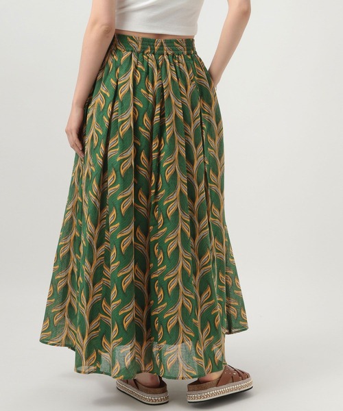 BAYFLOW(ベイフロー)の「バティック風プリントスカート(スカート・レディース・ダークブラウン/グリーン/オレンジ・FREE)」の8枚目の写真