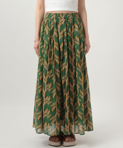 BAYFLOW(ベイフロー)の「バティック風プリントスカート(スカート・レディース・ダークブラウン/グリーン/オレンジ・FREE)」の13枚目の写真