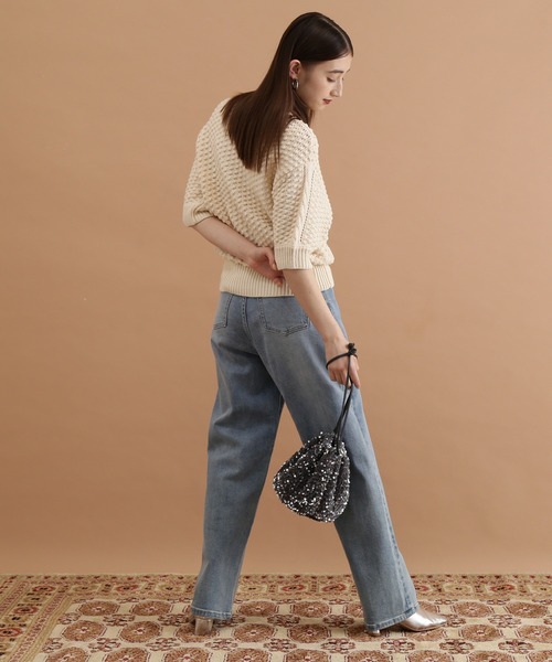 N.（N. Natural Beauty Basic）（エヌエヌナチュラルビューティーベーシック）の「◆【S Size Line】５ポケットワイドデニムパンツ（デニムパンツ・レディース・ライトブルー/ワンウォッシュ・MEDIUM/SMALL/X-SMALL）」の3枚目の写真