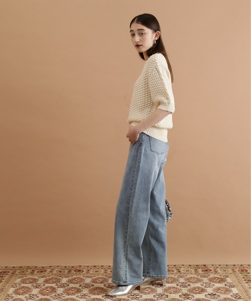 N.（N. Natural Beauty Basic）（エヌエヌナチュラルビューティーベーシック）の「◆【S Size Line】５ポケットワイドデニムパンツ（デニムパンツ・レディース・ライトブルー/ワンウォッシュ・MEDIUM/SMALL/X-SMALL）」の5枚目の写真