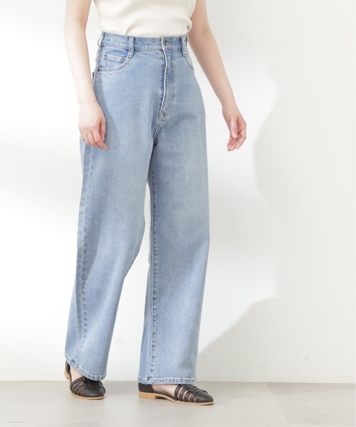 N.（N. Natural Beauty Basic）（エヌエヌナチュラルビューティーベーシック）の「◆【S Size Line】５ポケットワイドデニムパンツ（デニムパンツ・レディース・ライトブルー/ワンウォッシュ・MEDIUM/SMALL/X-SMALL）」の11枚目の写真