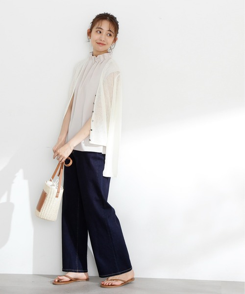 N.（N. Natural Beauty Basic）（エヌエヌナチュラルビューティーベーシック）の「◆【S Size Line】５ポケットワイドデニムパンツ（デニムパンツ・レディース・ライトブルー/ワンウォッシュ・MEDIUM/SMALL/X-SMALL）」の16枚目の写真