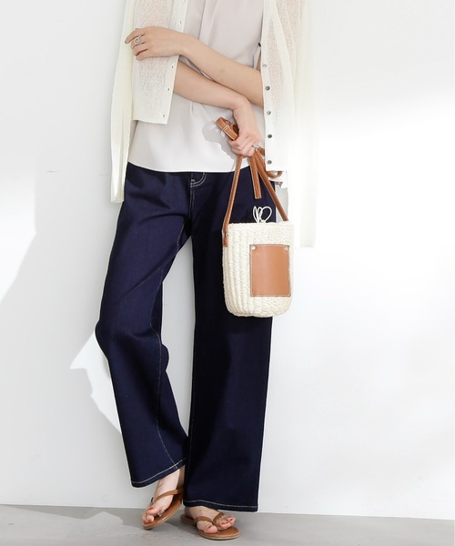 N.（N. Natural Beauty Basic）（エヌエヌナチュラルビューティーベーシック）の「◆【S Size Line】５ポケットワイドデニムパンツ（デニムパンツ・レディース・ライトブルー/ワンウォッシュ・MEDIUM/SMALL/X-SMALL）」の21枚目の写真