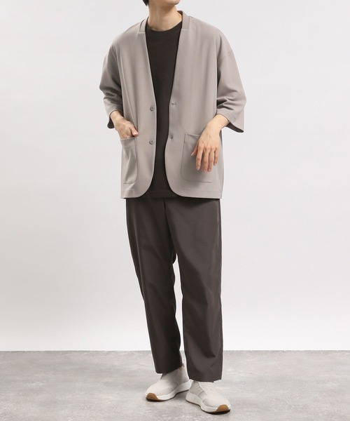 GLOBAL WORK Smile Seed Store(グローバルワーク スマイルシードストア)の「ジョーゼットカーディガン5分袖/180996(カーディガン/ボレロ・メンズ・ネイビー/ブラック/グレイッシュベージュ・SMALL/MEDIUM/LARGE)」の9枚目の写真