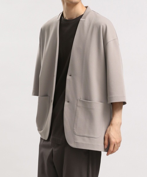 GLOBAL WORK Smile Seed Store(グローバルワーク スマイルシードストア)の「ジョーゼットカーディガン5分袖/180996(カーディガン/ボレロ・メンズ・ネイビー/ブラック/グレイッシュベージュ・SMALL/MEDIUM/LARGE)」の11枚目の写真