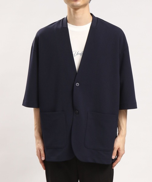 GLOBAL WORK Smile Seed Store(グローバルワーク スマイルシードストア)の「ジョーゼットカーディガン5分袖/180996(カーディガン/ボレロ・メンズ・ネイビー/ブラック/グレイッシュベージュ・SMALL/MEDIUM/LARGE)」の22枚目の写真