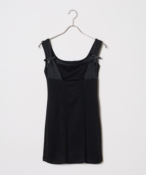 Chick(チック)の「Ribbon Mini Camisole Dress / リボンミニキャミワンピース(ワンピース・レディース・ホワイト/ブラック・FREE)」の14枚目の写真