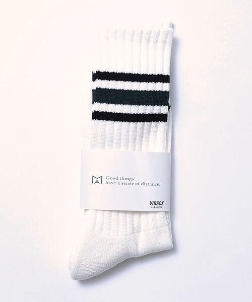 Firsthand（ファーストハンド）の「VIBSOX ×MA Firsthand/ビブソックス 別注 ラインソックス（ソックス/靴下・メンズ・ホワイト・ﾌﾘ-）」の3枚目の写真