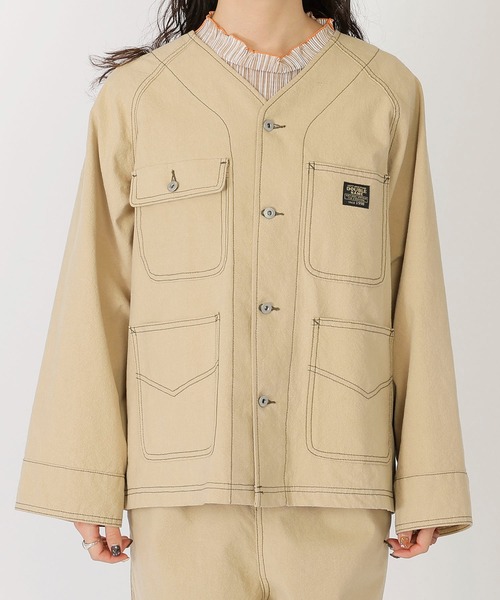 DOUBLE NAME（ダブルネーム）の「ピンドットカバーオール（カバーオール・レディース・ベージュ/ブラック・FREE）」の3枚目の写真