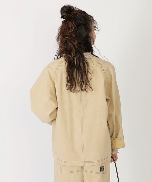 DOUBLE NAME（ダブルネーム）の「ピンドットカバーオール（カバーオール・レディース・ベージュ/ブラック・FREE）」の10枚目の写真