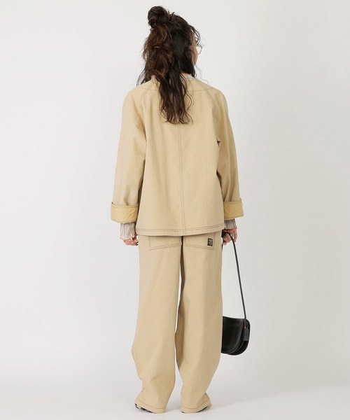 DOUBLE NAME（ダブルネーム）の「ピンドットカバーオール（カバーオール・レディース・ベージュ/ブラック・FREE）」の11枚目の写真