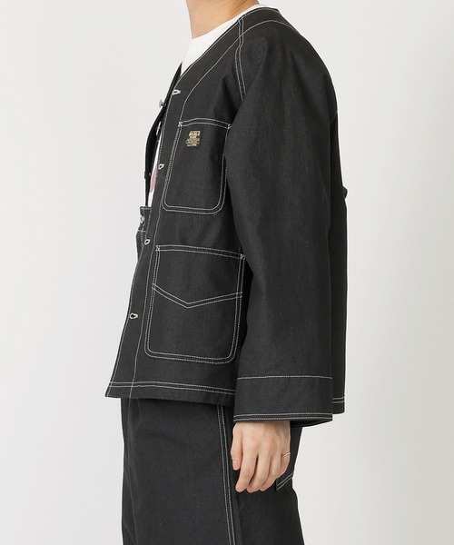 DOUBLE NAME（ダブルネーム）の「ピンドットカバーオール（カバーオール・レディース・ベージュ/ブラック・FREE）」の4枚目の写真