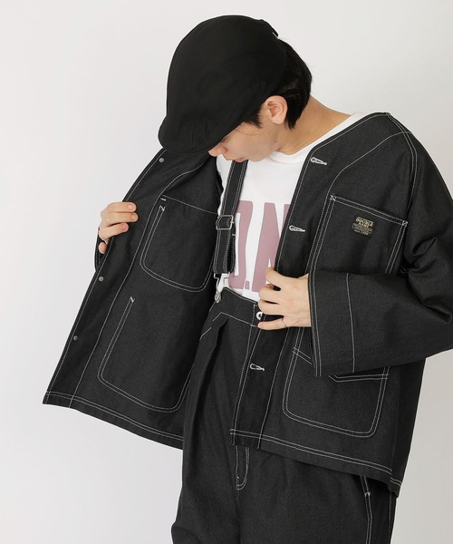 DOUBLE NAME（ダブルネーム）の「ピンドットカバーオール（カバーオール・レディース・ベージュ/ブラック・FREE）」の5枚目の写真