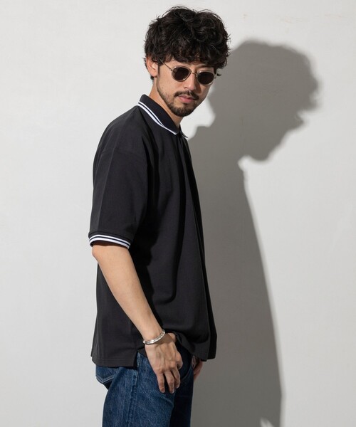 LYLE&SCOTT(ライルアンドスコット)の「Lyle&Scott/ライルアンドスコット 別注 リラックスフィット ワンポイントロゴ カノコ ポロシャツ(Tシャツ/カットソー・メンズ・ホワイト/ブラック/その他・SMALL/MEDIUM/LARGE)」の13枚目の写真