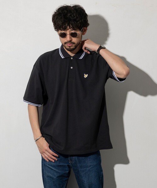 LYLE&SCOTT(ライルアンドスコット)の「Lyle&Scott/ライルアンドスコット 別注 リラックスフィット ワンポイントロゴ カノコ ポロシャツ(Tシャツ/カットソー・メンズ・ホワイト/ブラック/その他・SMALL/MEDIUM/LARGE)」の15枚目の写真