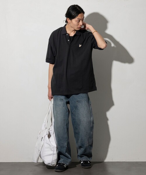 LYLE&SCOTT(ライルアンドスコット)の「Lyle&Scott/ライルアンドスコット 別注 リラックスフィット ワンポイントロゴ カノコ ポロシャツ(Tシャツ/カットソー・メンズ・ホワイト/ブラック/その他・SMALL/MEDIUM/LARGE)」の17枚目の写真
