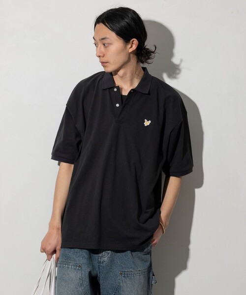 LYLE&SCOTT(ライルアンドスコット)の「Lyle&Scott/ライルアンドスコット 別注 リラックスフィット ワンポイントロゴ カノコ ポロシャツ(Tシャツ/カットソー・メンズ・ホワイト/ブラック/その他・SMALL/MEDIUM/LARGE)」の7枚目の写真