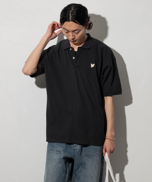 LYLE&SCOTT(ライルアンドスコット)の「Lyle&Scott/ライルアンドスコット 別注 リラックスフィット ワンポイントロゴ カノコ ポロシャツ(Tシャツ/カットソー・メンズ・ホワイト/ブラック/その他・SMALL/MEDIUM/LARGE)」の9枚目の写真