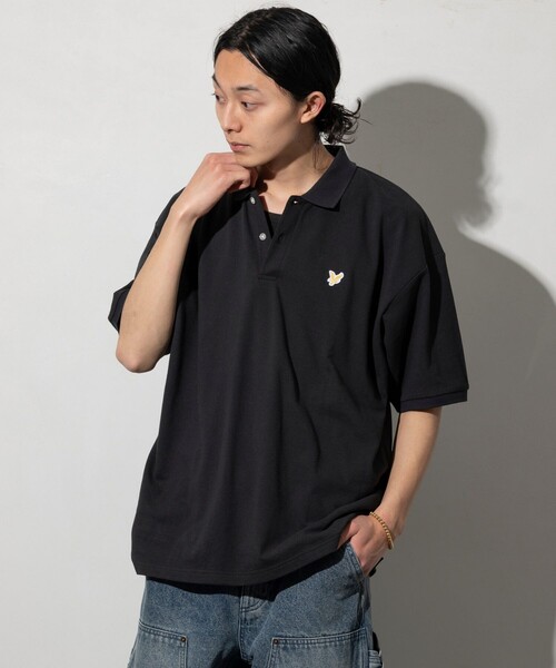 LYLE&SCOTT(ライルアンドスコット)の「Lyle&Scott/ライルアンドスコット 別注 リラックスフィット ワンポイントロゴ カノコ ポロシャツ(Tシャツ/カットソー・メンズ・ホワイト/ブラック/その他・SMALL/MEDIUM/LARGE)」の11枚目の写真