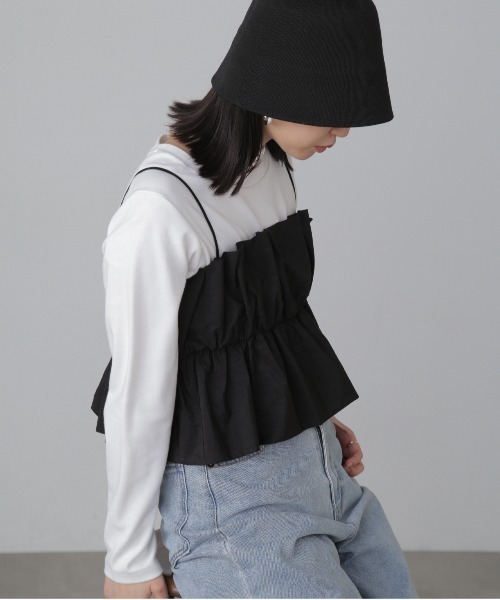 FREE'S MART（フリーズマート）の「◇シャイニーキャミソールビスチェ（シャツ/ブラウス・レディース・レッド/ブラック/ホワイト・FREE）」の19枚目の写真