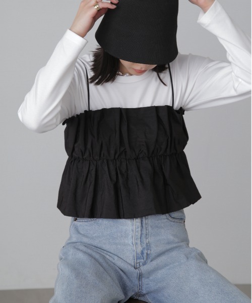 FREE'S MART（フリーズマート）の「◇シャイニーキャミソールビスチェ（シャツ/ブラウス・レディース・レッド/ブラック/ホワイト・FREE）」の20枚目の写真