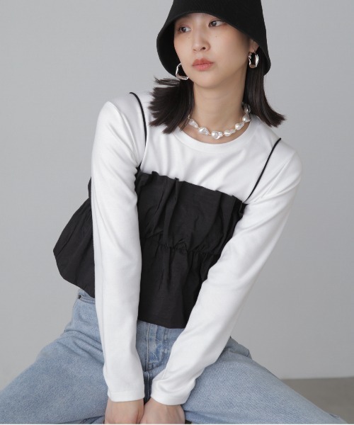 FREE'S MART（フリーズマート）の「◇シャイニーキャミソールビスチェ（シャツ/ブラウス・レディース・レッド/ブラック/ホワイト・FREE）」の21枚目の写真