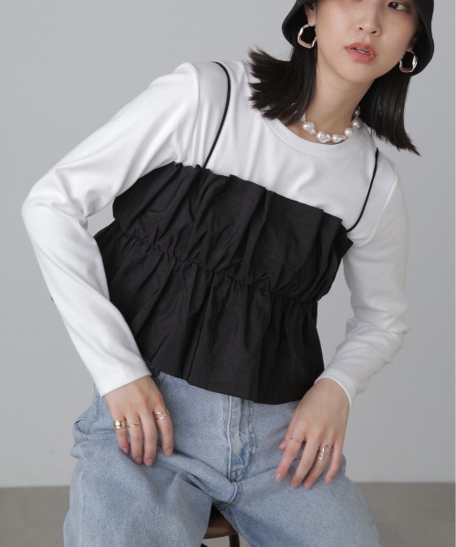 FREE'S MART（フリーズマート）の「◇シャイニーキャミソールビスチェ（シャツ/ブラウス・レディース・レッド/ブラック/ホワイト・FREE）」の22枚目の写真